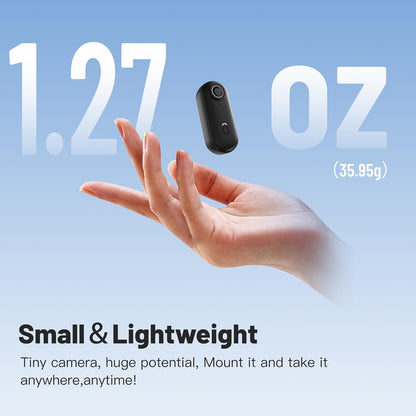 128GB FHD 1080P Mini Body Camera - Compact Wearable Action Cam for Hands-Free Recording - Perfect for Work, Travel, and Pet Walking (Black)