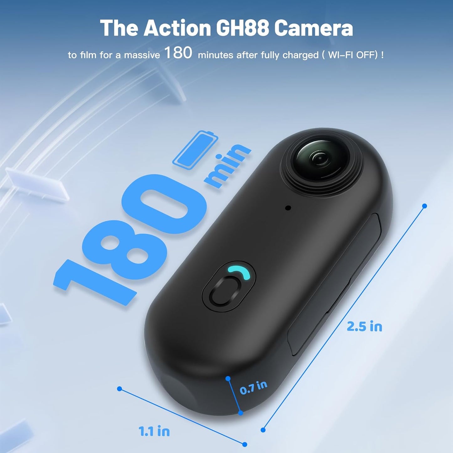128GB FHD 1080P Mini Body Camera - Compact Wearable Action Cam for Hands-Free Recording - Perfect for Work, Travel, and Pet Walking (Black)